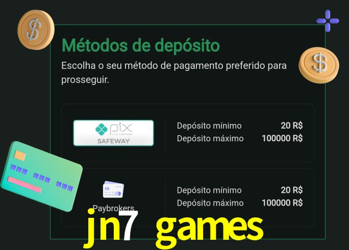 O cassino jn7 games oferece uma grande variedade de métodos de pagamento